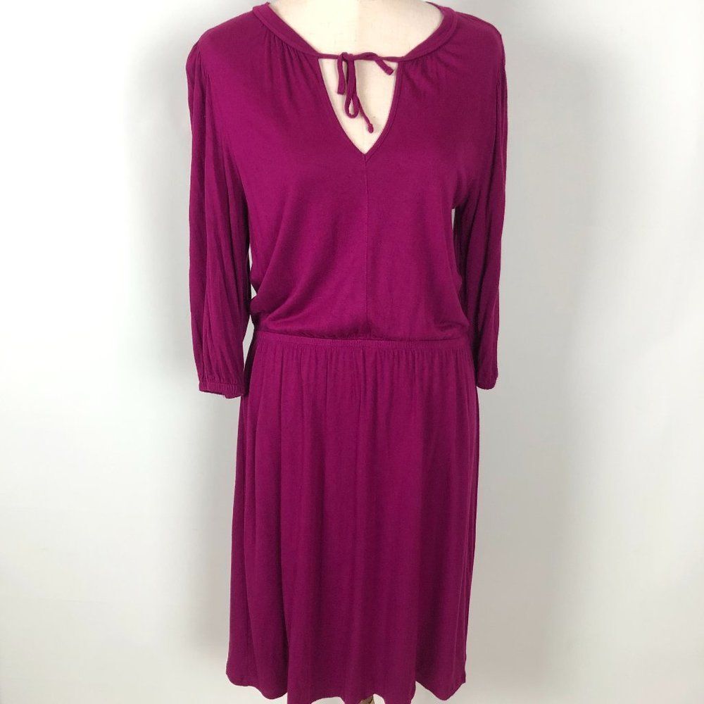 Gap Magenta Sheath Keyhole Dress